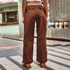 YYFS Women's Fashion Casual Solid Color Print Loose Trousers Pants & Capris