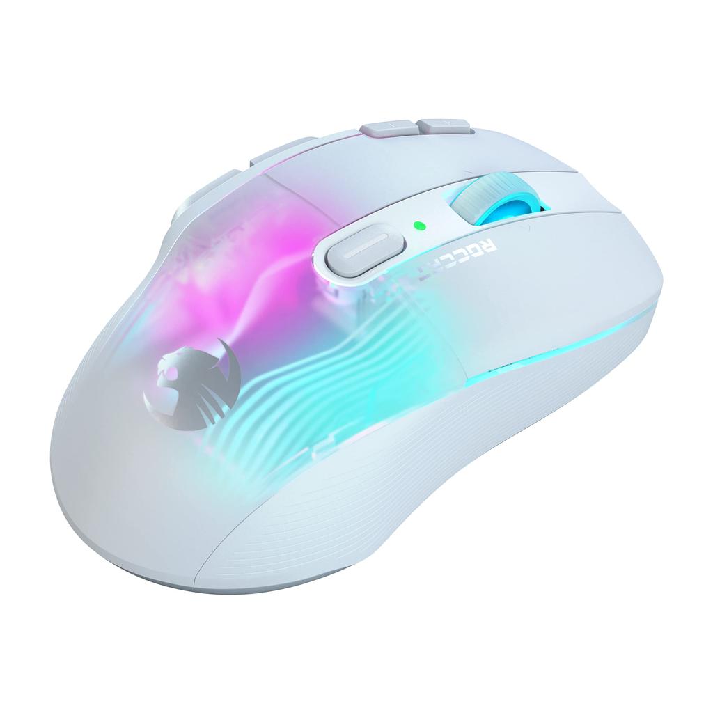 ROCCAT Gaming Mouse Kone XP Air Wireless German Design 2.4GHz/Bluetooth White/White Optical/19K/Optical/Multi-Buttons/99g/Charging Dock/4D