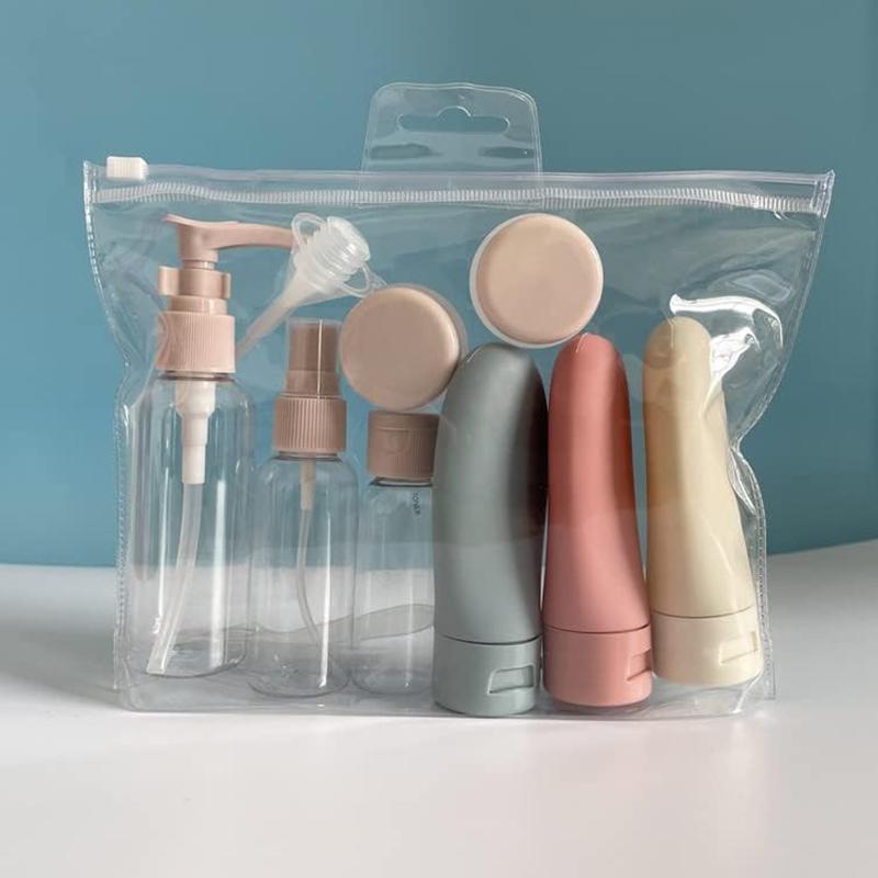 Silicone leakproof toiletries, use bottles alone when traveling, and take cream spray bottle extrusion tube when traveling.zwq