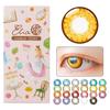Etia Cool One Day - 23 Colors Available [6 Lenses Per Box] Jewel-colored 2D Color Contact Lenses In Gold, Yellow, and Caramel Gold -8.00