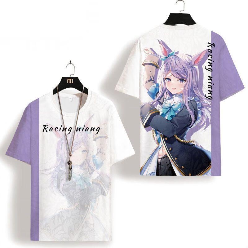 Umamusume Rice Shower Japanese Game Cosplay T-Shirt Popular 3D Print Tee Summer Men Women Harajuku Short Sleeve Cosplay Tops