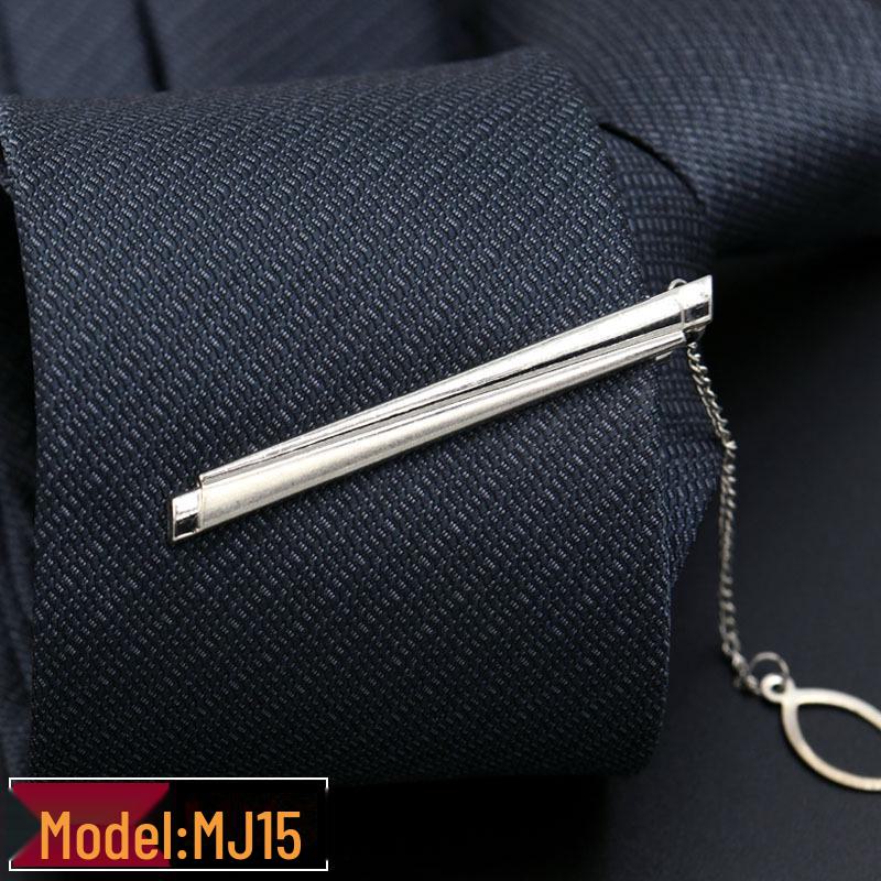 Мужской серебряный формальный зажим для галстука - элегантный и профессиональный дизайн