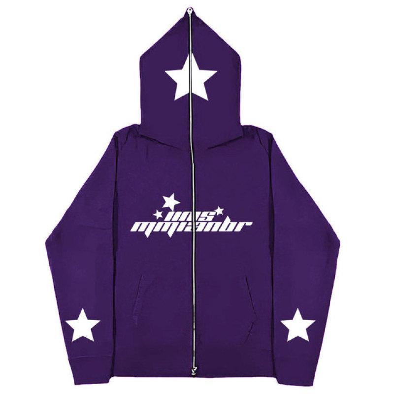Star Ins High Street Y2K унисекс флисовые толстовки и свитшоты на молнии на всю поверхность, свободные мужские и женские уличные одежды большого размера