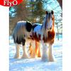 Diamond Painting Horse Full Square Art Rhinestone Snow 5D DIY Diamond Embroidery Animal Handicraft Home Decoration