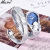 MISSFOX Golden Snakes Shape Water Resistant Woman Watch Jewelry Casual Fashion Dress Women's Quartz Watches