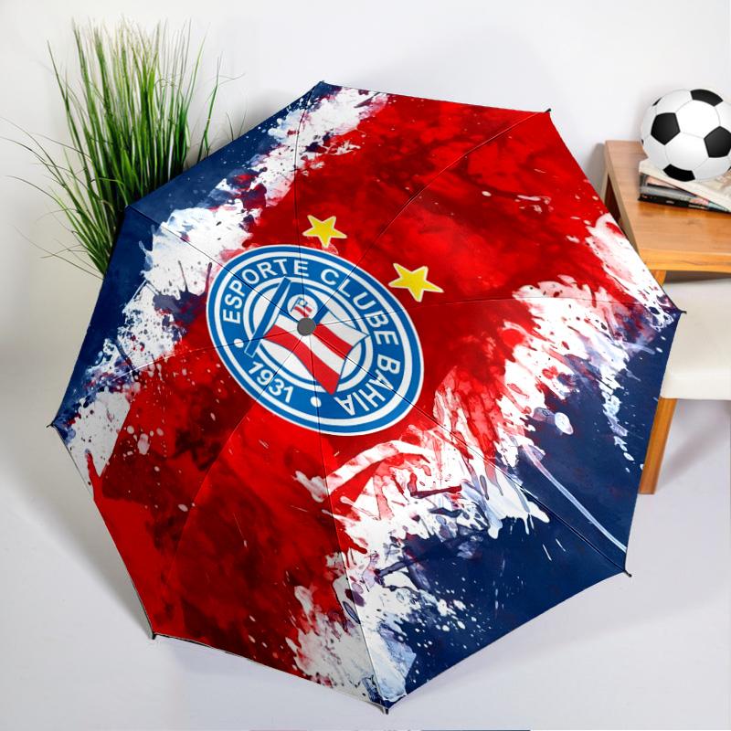 Автоматический зонт с принтом эмблемы клуба Bahia Fc, 8 спиц, для путешествий, кемпинга, повседневного использования, незаменимый подарок для семьи и друзей