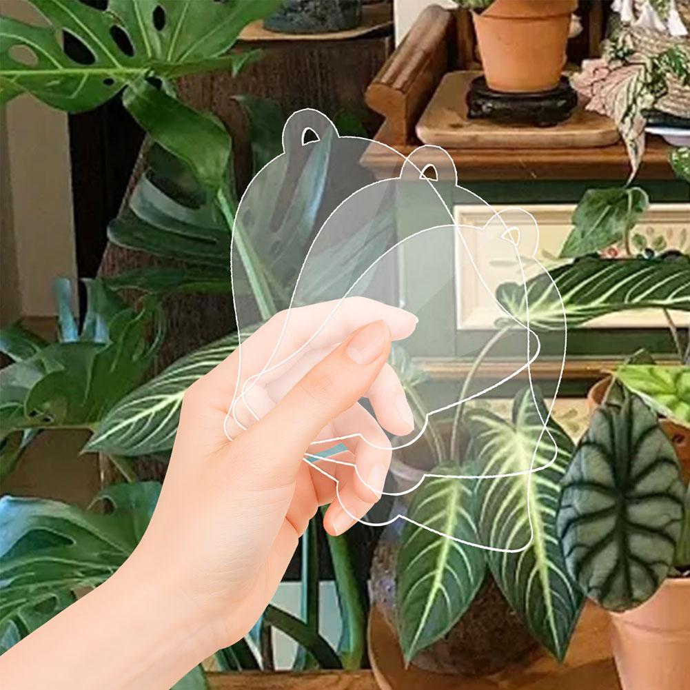 10 шт. Прозрачные акриловые рождественские украшения Снежинка с просверленными отверстиями Заготовки из акрила для рисования своими руками Подвеска на рождественскую елку