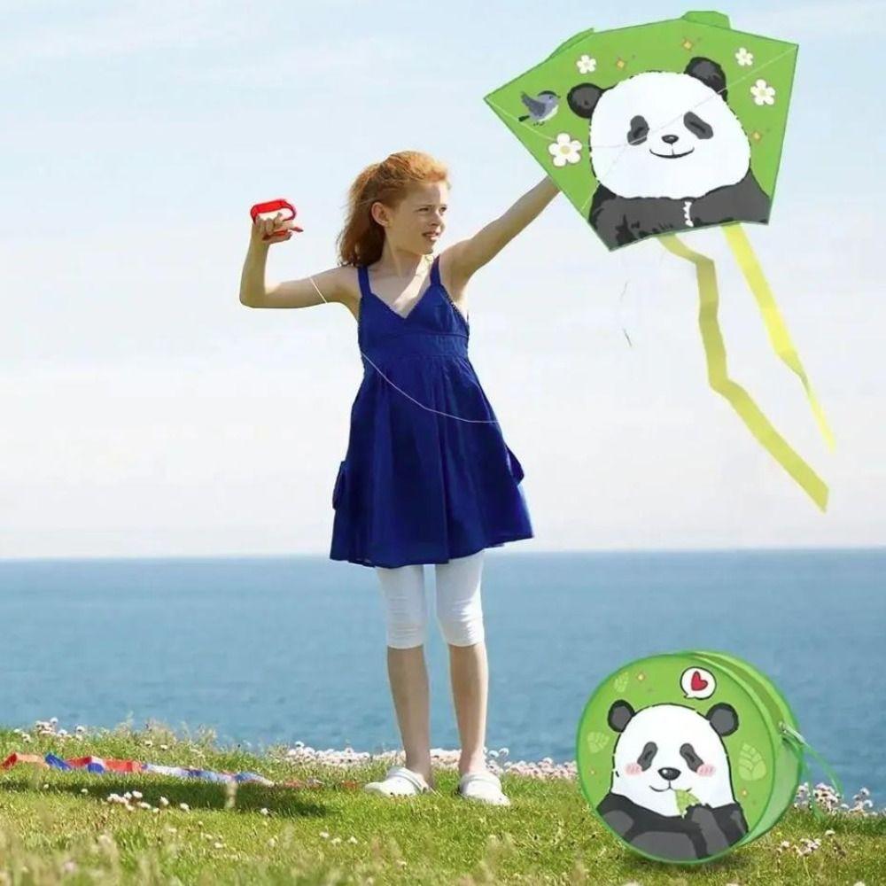 Panda Children Sports Kites Rabbit Spring Outing Pocket Kite Cartoon Children Kite  Beginner Use