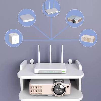 2-х уровневые плавающие полки, маршрутизатор Wi-Fi, подвесной уровень, розетка с несколькими кранами, держатель для приставки, кронштейн для кабеля, настенное крепление, органайзер для хранения