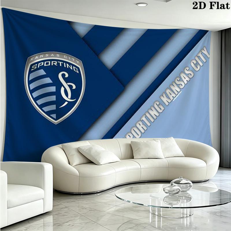 Sporting Kansas City Wall Tapestry Aesthetic Wall Hanging Printed Fabric Blanket Decorative Tapestries for Bedroom Living Room Home Decor