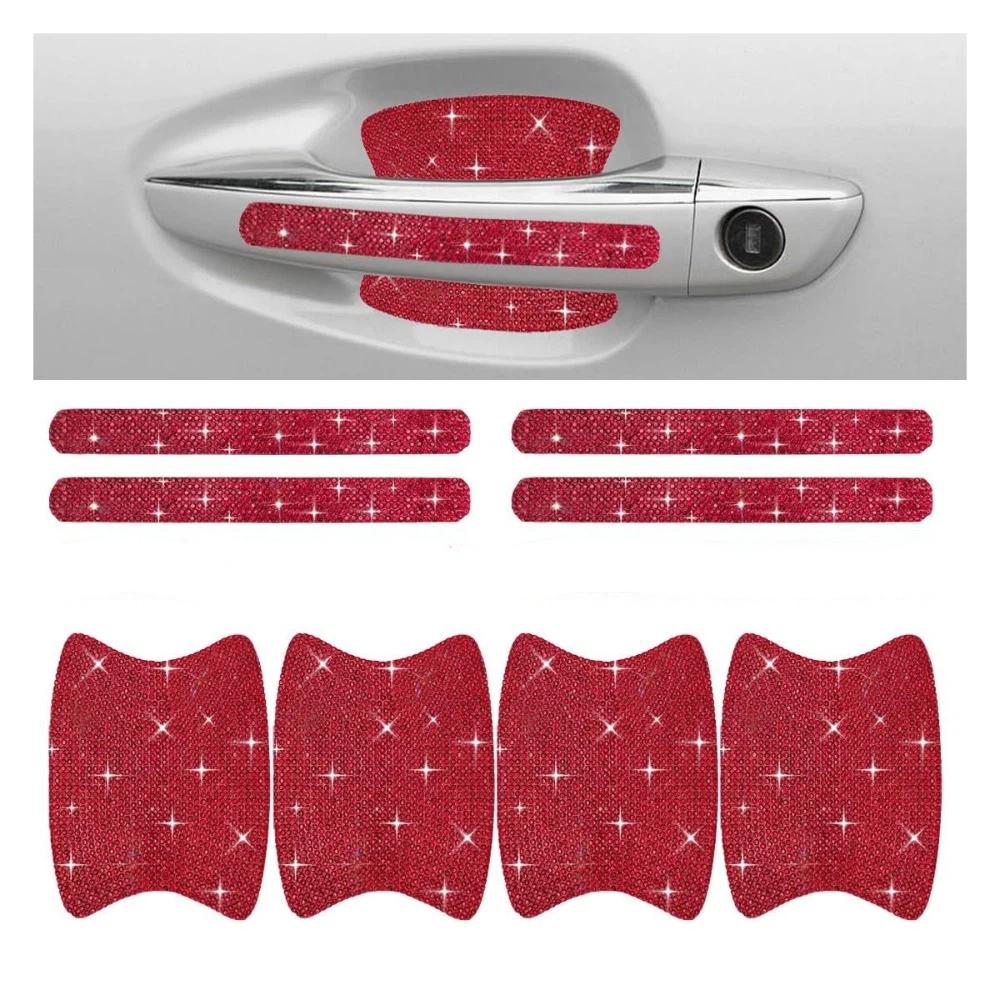 8PCS Set Vehicle Door Protector Bling Car Handle Decals Door Handle Protector For Vehicle Interior