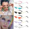 Trending Ladies Eyewear True Film Lens Diamond Shape Fashion Women Sunglasses Rimless Sun Glasses