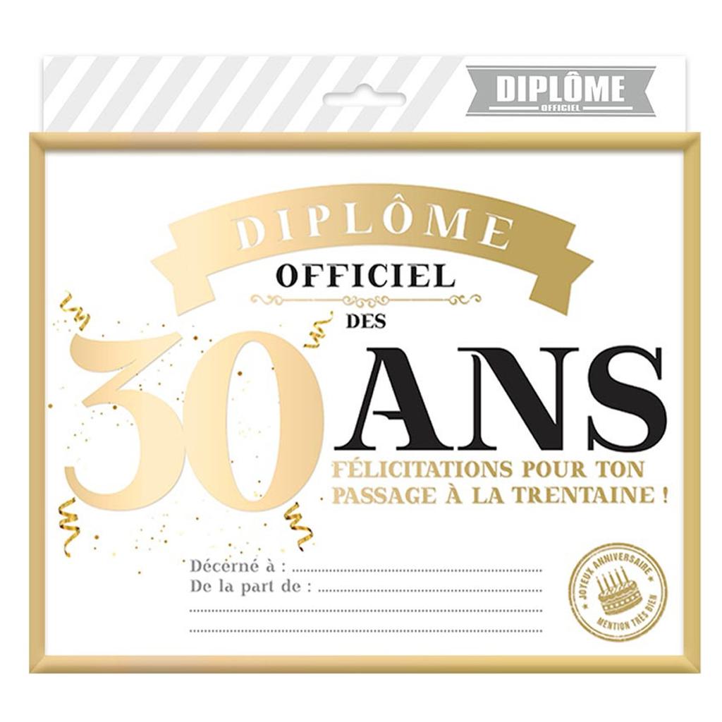 Les Trésors De Lily [A3652] - Официальная золотая рамка для диплома «30 лет» - 25х20 см.