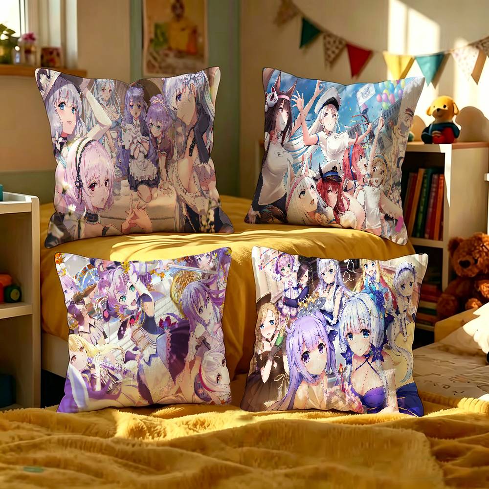 Anime Azur Lane Pillow Cushion Cover Pillowcase Living Room Sofa Home Decor