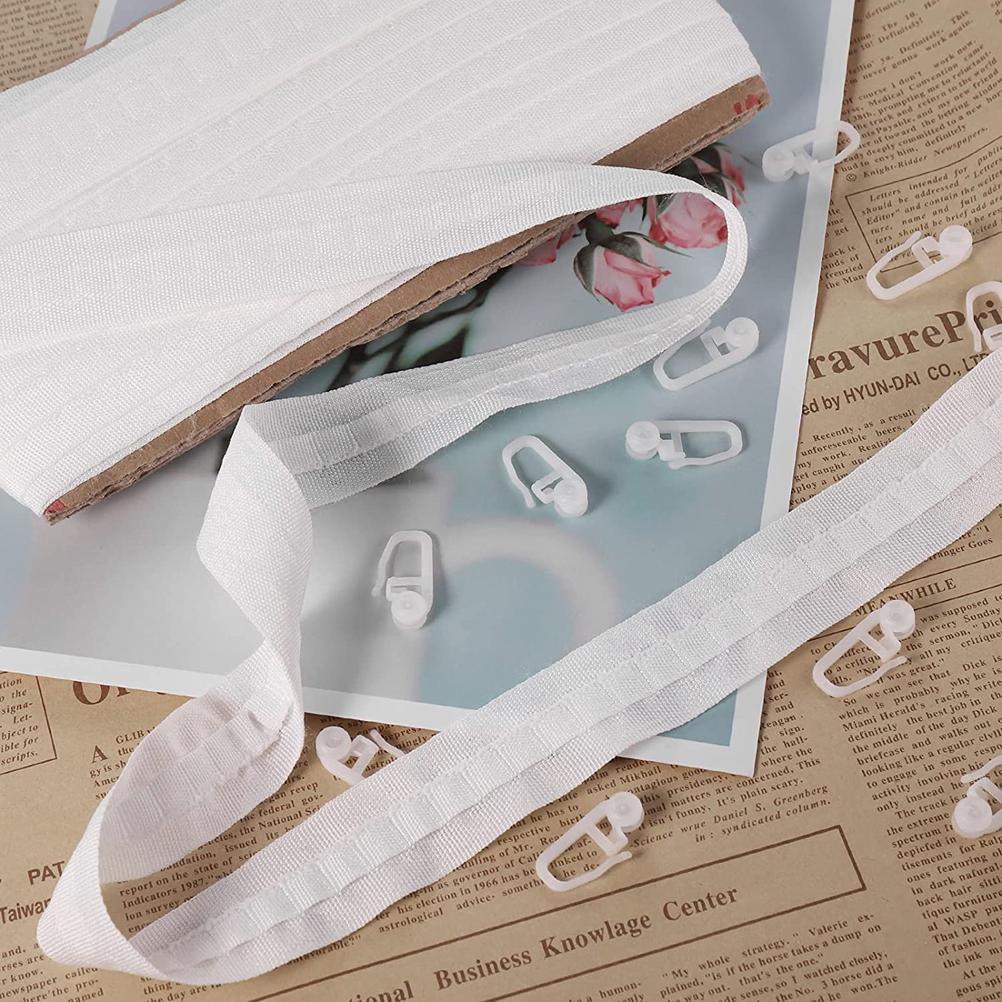 Шторная лента Шторный аксессуар Многоразовая шторная оборка Лента Шнурок для штор Набор для плиссированной головы шторы