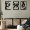 3pcs Butterfly Metal Wall Decor Stylish Metal Art for Modern Farmhouse and Rustic Homes. Ideal for Living Room and Wall Hanging