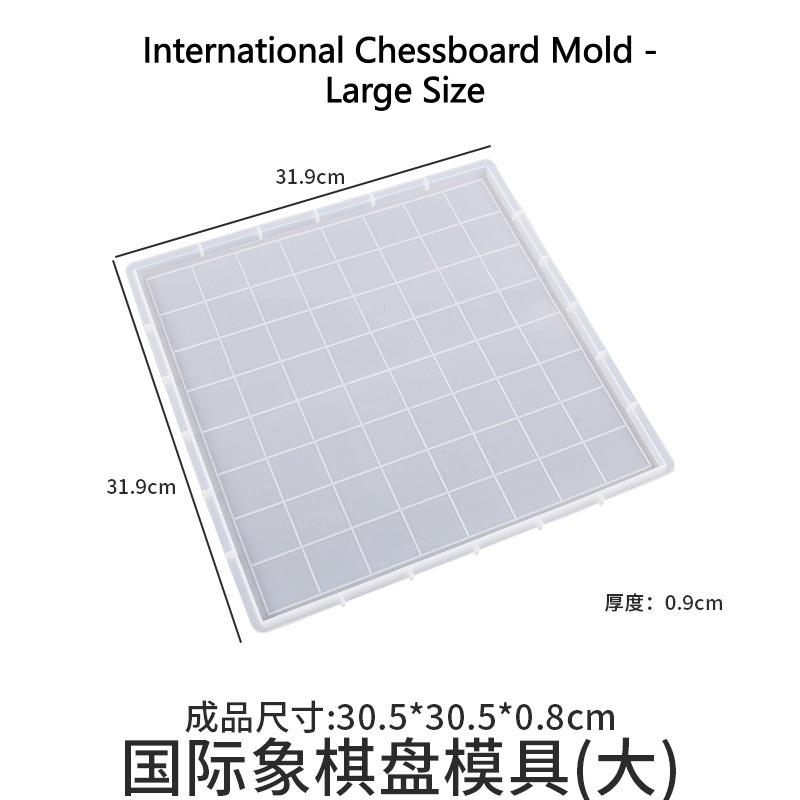 DIY Chess Silicone Mold Handmade Chessboard Set Crystal Epoxy Resin Candle Mold Home Gathering and Outdoor Game Tools