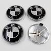 Для BMW Черно-белые карбоновые колпачки на центральную ступицу легкосплавных дисков 68 мм Набор из 4 шт.