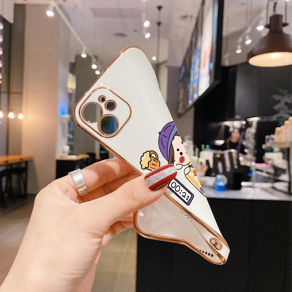 Красочные узоры печати с квадратными краями и узором корпуса с покрытием корпуса телефона Роскошное покрытие Мягкий чехол для телефона для Huawei Honor Xiaomi Redmi