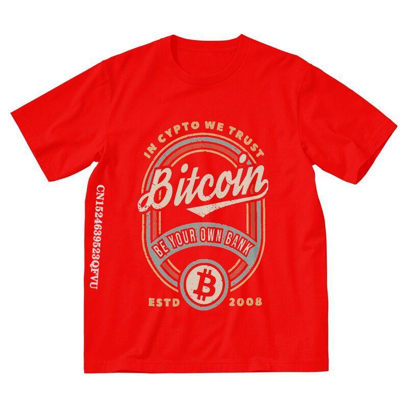 Vintage Bitcoin In Crypto We Trust T Shirt Men Men Fashion T Shirts Emo Clothes BTC Tshirts Gothic Anime Clothes Alternative