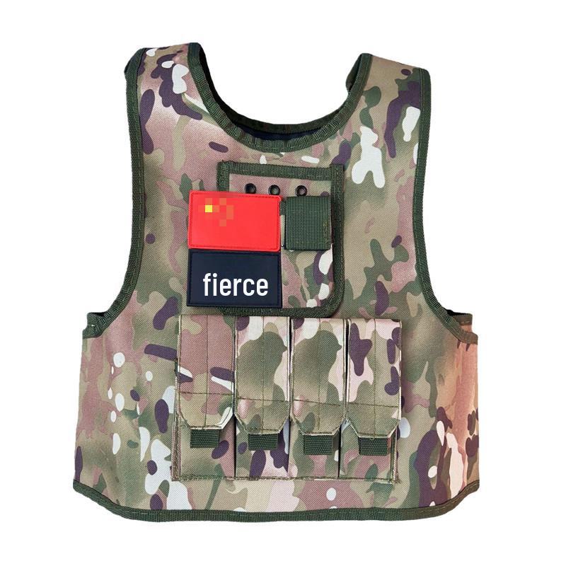 Детский тактический камуфляжный жилет - военная форма с принтом тигровых полос COS Gear.