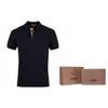 Burberry Logo lapel Short Sleeve Polo Shirt Navy Blue Men's 80045781