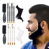 Серия для ухода за бородой для мужчин Расческа для укладки бороды Линейка для подравнивания Инструмент для укладки бороды