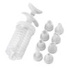 New 8 Pipe Nozzles with Syringe Plastic Cream Baking Nozzle Dispenser Icing Pastry Cream Tips Pastry Tube Decoration Tool
