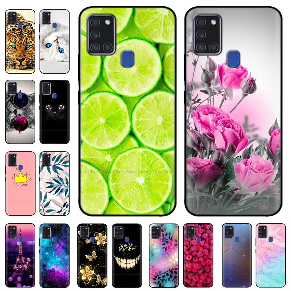 For Samsung A21S Case Silicone Back Protector Phone Soft TPU bumper Case on For Samsung Galaxy A21s GalaxyA21s A 21s a217 Cover