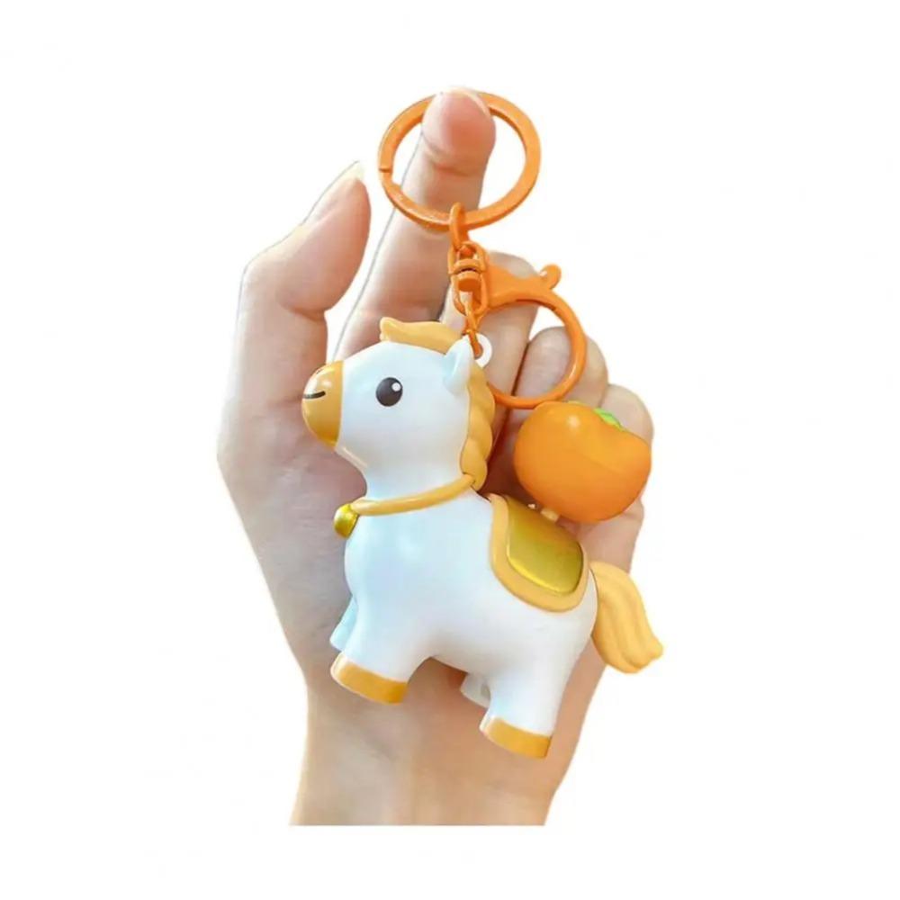 DIY Craft Zodiac Pony Keyring Press To Rotate Bag Pendant Horse Keychain  Keychain Accessory