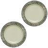 Minoru Pottery Mino Ware Gran 160 Plate White Set of 2
