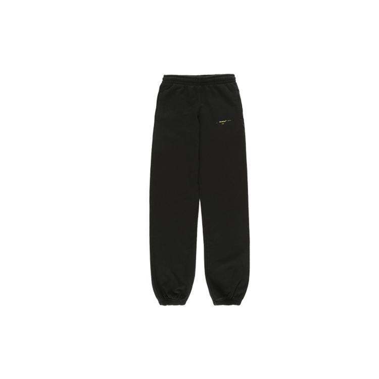 OFF WHITE FW19 Трикотажные брюки-свитшот Мужские Черные OMCH020F19E300101060