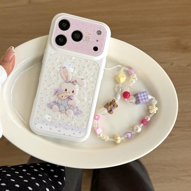 Фиолетовый цветочный чехол-кролик для телефона Teddy Bear для iPhone 17/16 Pro Max/15 Pro - Ощущение высокого качества