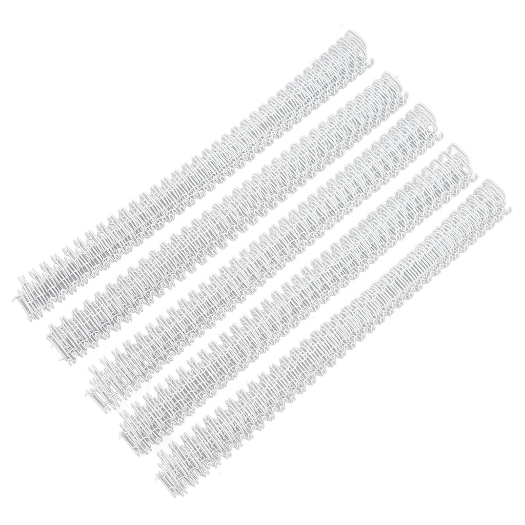 100Pcs Double Wire Binding Spine 60 Sheet Capacity 3:1 Pitch 34 9.5mm Diameter Set Kit for Paper