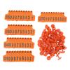 100pcs Cattle Ear Tags Clear Laser Printing TPU Identification Numbered Livestock Ear Tags Orange