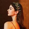 Elegant Headband for Women Acrylic Leaves Design Lace-up Hair Wreath for Women Engagement Jewelry