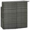 Garden Bar Table Gray 120 x 55 x 110 cm Poly Rattan