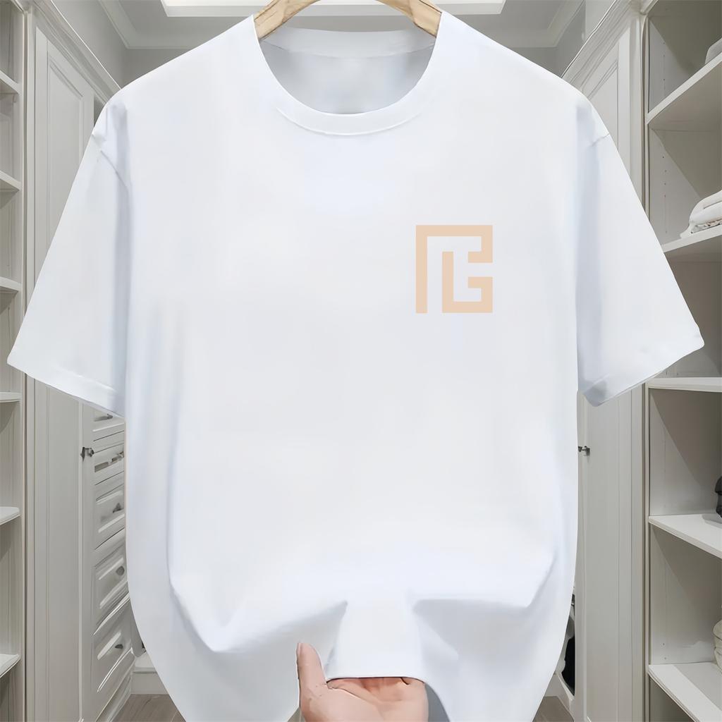 Хлопковая Модная Повседневная Спортивная Свободная Футболка с Коротким Рукавом и Принтом Геометрического Узора Топы Простая Футболка с Круглым Вырезом Винтажные Топы