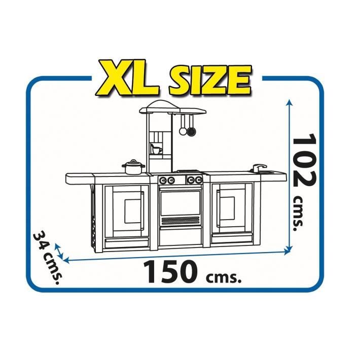 Cuisine pour enfants - MOLTO - Master Kitchen Electronic XL - Rouge - 20 accessoires - Lumières et sons