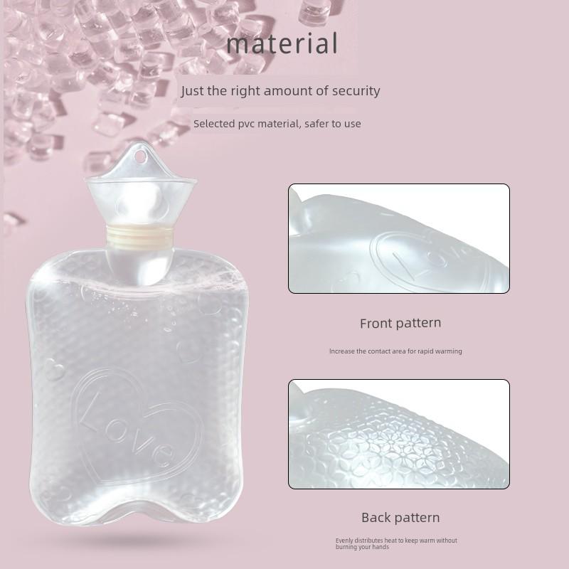 Trendy Water-Filled Hot Water Bottle 1000ml Cute Mini Water-Filled Hand Warmer for Men and Women Cartoon Hot Water Bag