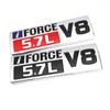 IFORCE 5.7L V8 логотип автомобильные наклейки авто значок эмблема наклейки для игрушек/ota Tundra Prado Corolla Highlander Venza Hiace Previa SEQUOIA
