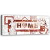 Canvas Print, Red Inscription Home