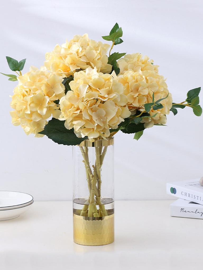 4 шт. искусственных цветов гортензии искусственные цветы гортензии искусственные гортензии со стеблями искусственные шелковые гортензии цветы со стеблями для домашнего декора