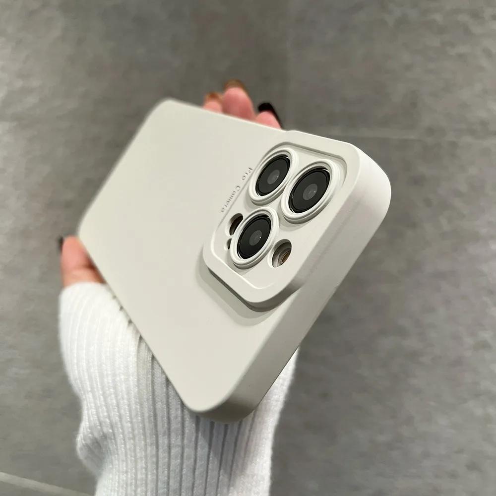 Роскошный мягкий чехол-бампер из жидкого силикона для IPhone 17Air 16 15 11 12 13 14 Pro Max X XR XS Plus