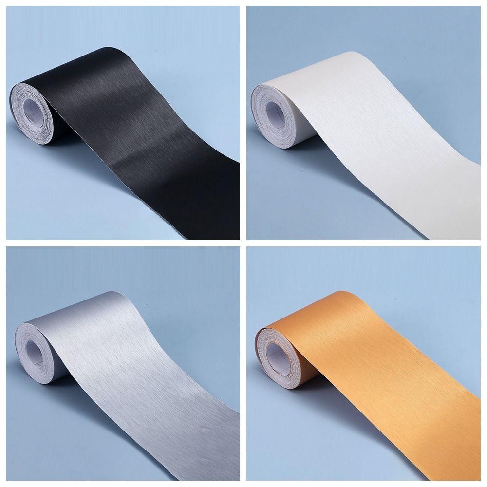 10M/Roll Door Frame Wall Border Sticker Windowsill Waveguide Line Brushed Waist Line Wallpaper