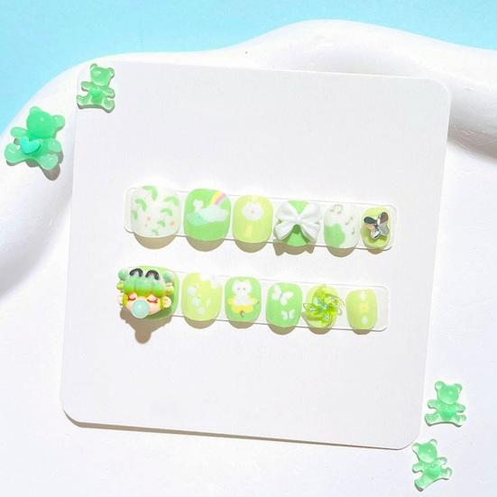 12 шт. детские мультяшные наклейки для дизайна ногтей, милые цветочные девушки с сердечным узором, стразы, наклейки для ногтей, самоклеящиеся накладные ногти, художественное украшение «сделай сам»