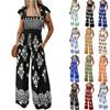 Women's Jumpsuit Bohemian Print Casual High Waist Wide Leg Jumpsuit With Pocket