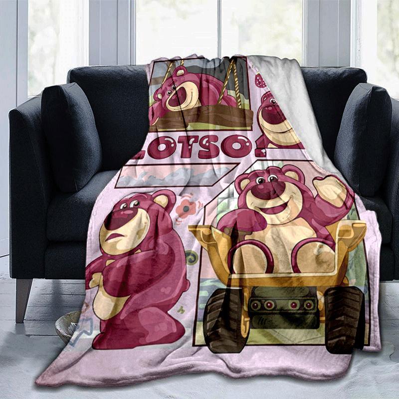 1pc Lots-o'-Huggin'Bear Printing Blanket - Soft, All-Season Throw for Office Blanket, Car, Travel