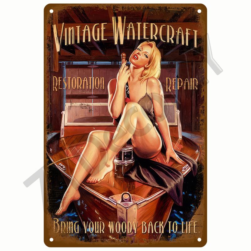 Retro Tin Sign Bar Cafe Club Garage Car Pub Vintage Metal Sign Plaque Painting Motorcycle Iron Home Decoration Wall Decor Art