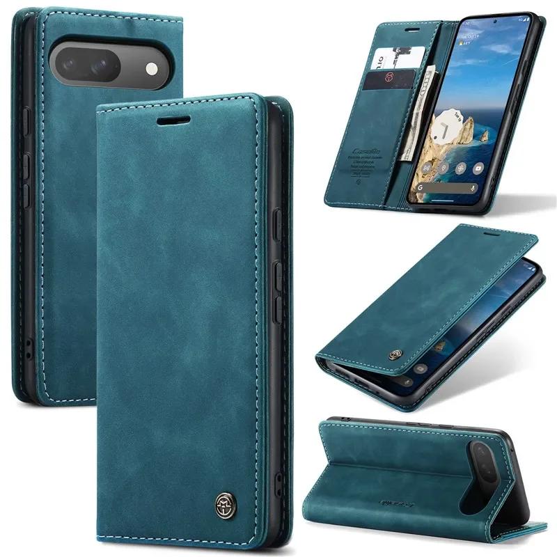 Роскошный кожаный чехол-бумажник для Google Pixel 10 9 Pro XL 7 10A 9A 8 Pro 8A 7A 6A Pixel9 Pixel10 с подставкой для телефона и отделениями для карт